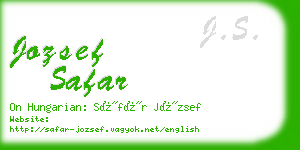 jozsef safar business card
